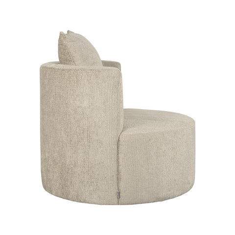 Fauteuil Evy - Beige - Fluweel - 90 cm