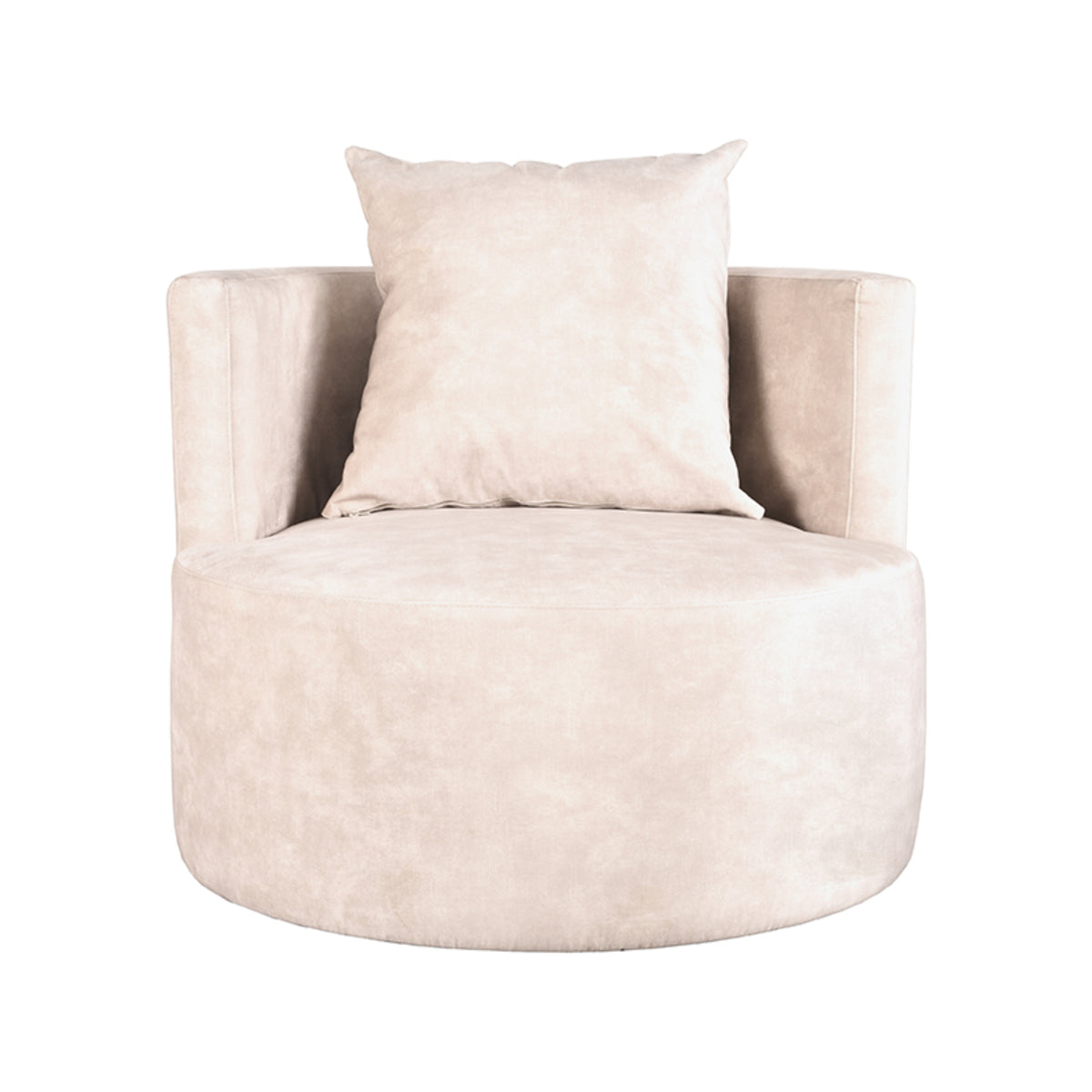 Fauteuil Evy - Naturel - Velours - 90 cm