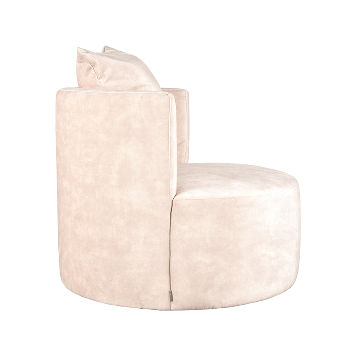 Fauteuil Evy - Naturel - Velours - 90 cm