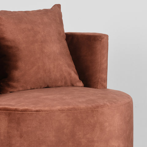 Fauteuil Evy - Rust - Velours - 90 cm