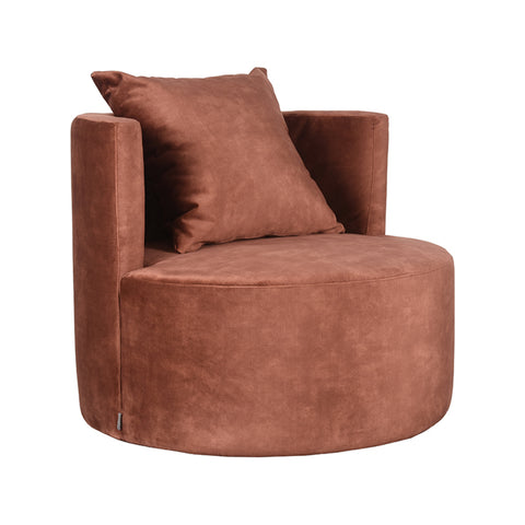 Fauteuil Evy - Rust - Velours - 90 cm