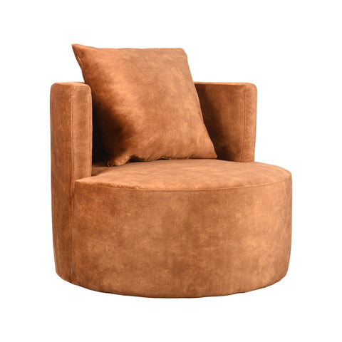 Fauteuil Evy - Oker - Velours - 90 cm