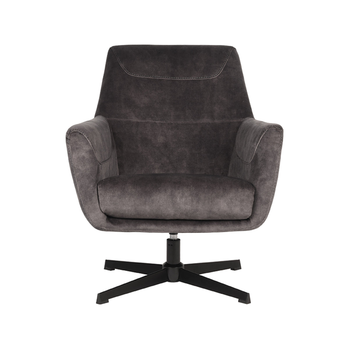 Fauteuil Toby - Antraciet - Velours