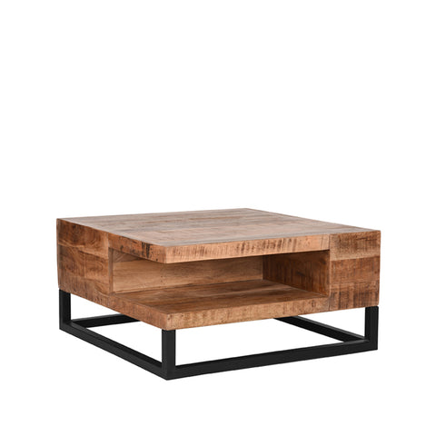 Salontafel Cube - Rough - Mangohout - 80 cm