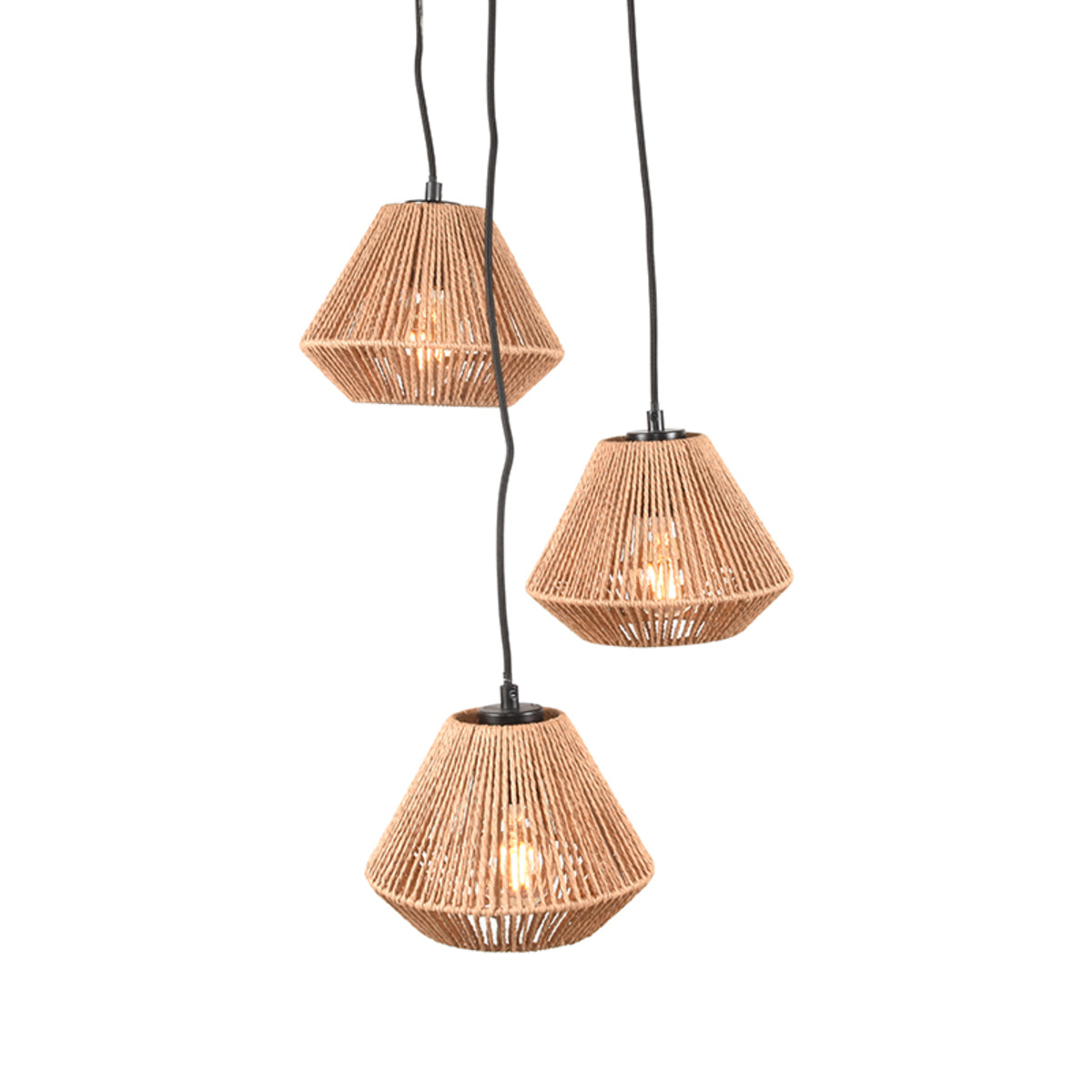 Hanglamp Ibiza - Naturel - Jute - 3-Lichts