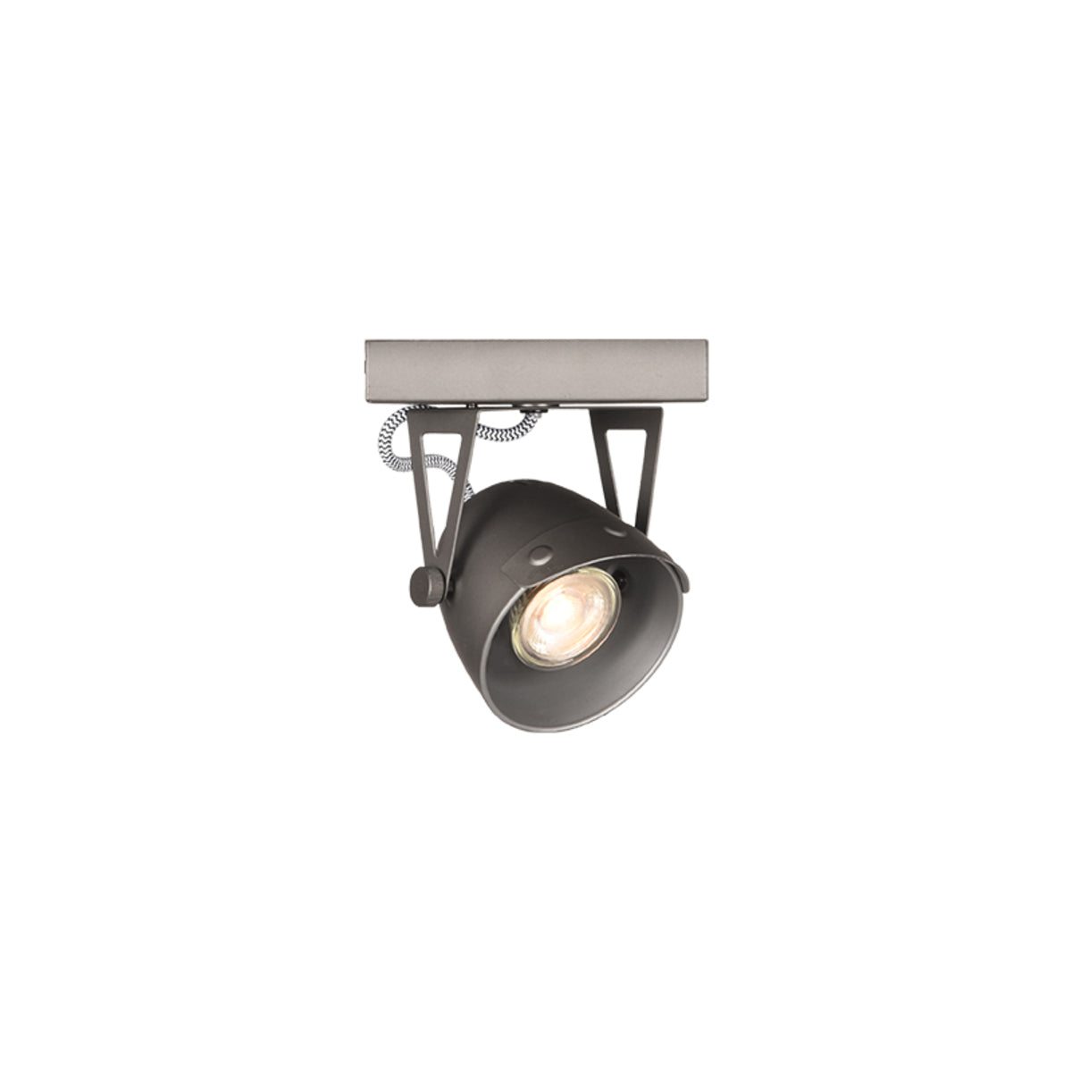Spot Cap led - Grijs - Metaal - 1-Lichts
