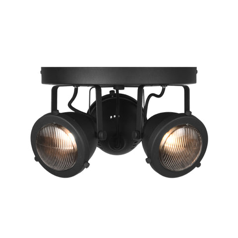 Spot Moto led - Zwart - Metaal - 3 Lichts