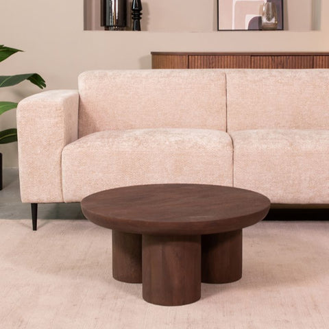Salontafel Olly - Espresso - Mangohout - 90 cm