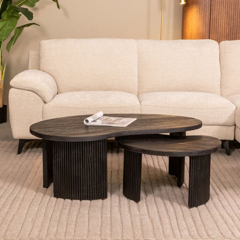 Salontafel Timon - Zwart - Mangohout