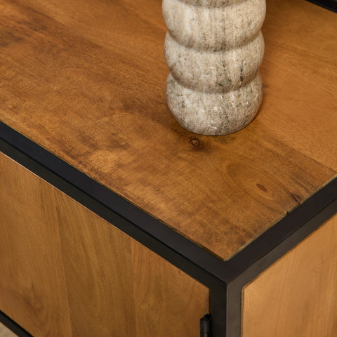 Tv meubel Denver | Mangohout en staal | 180 cm