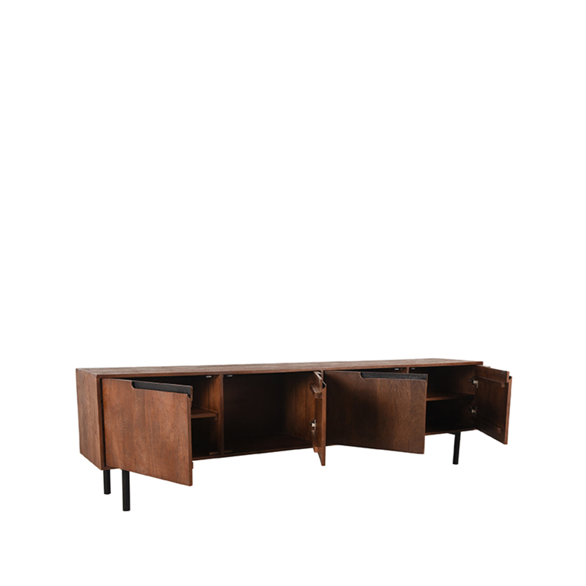 Tv-meubel Rio - Espresso - Mangohout - Tv-Meubel 220 cm