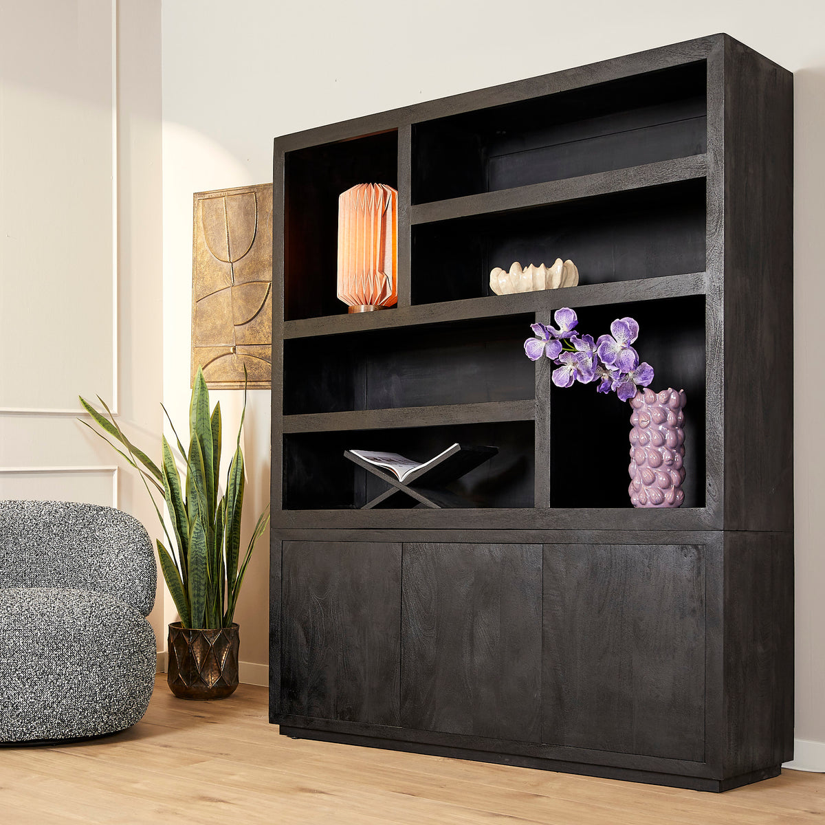 Vakkenkast Brussel Black XL | 160 cm