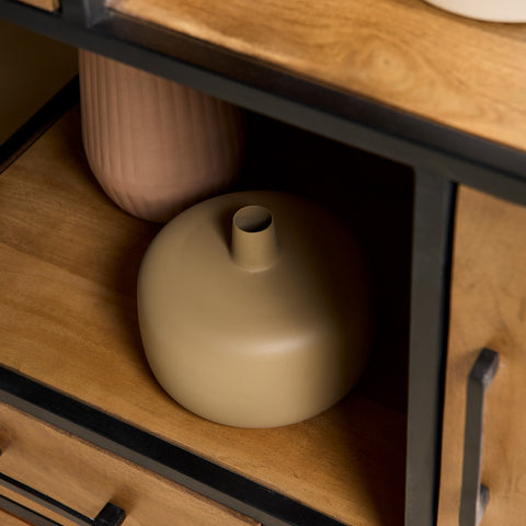 Vakkenkast Denver | Mangohout en staal | 90 cm