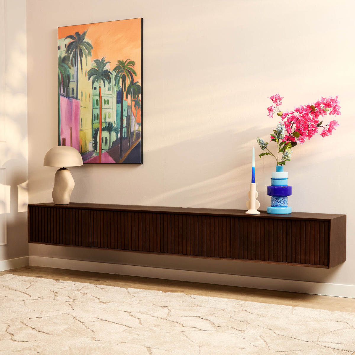 Zwevend tv meubel Madison Brown | 200 cm