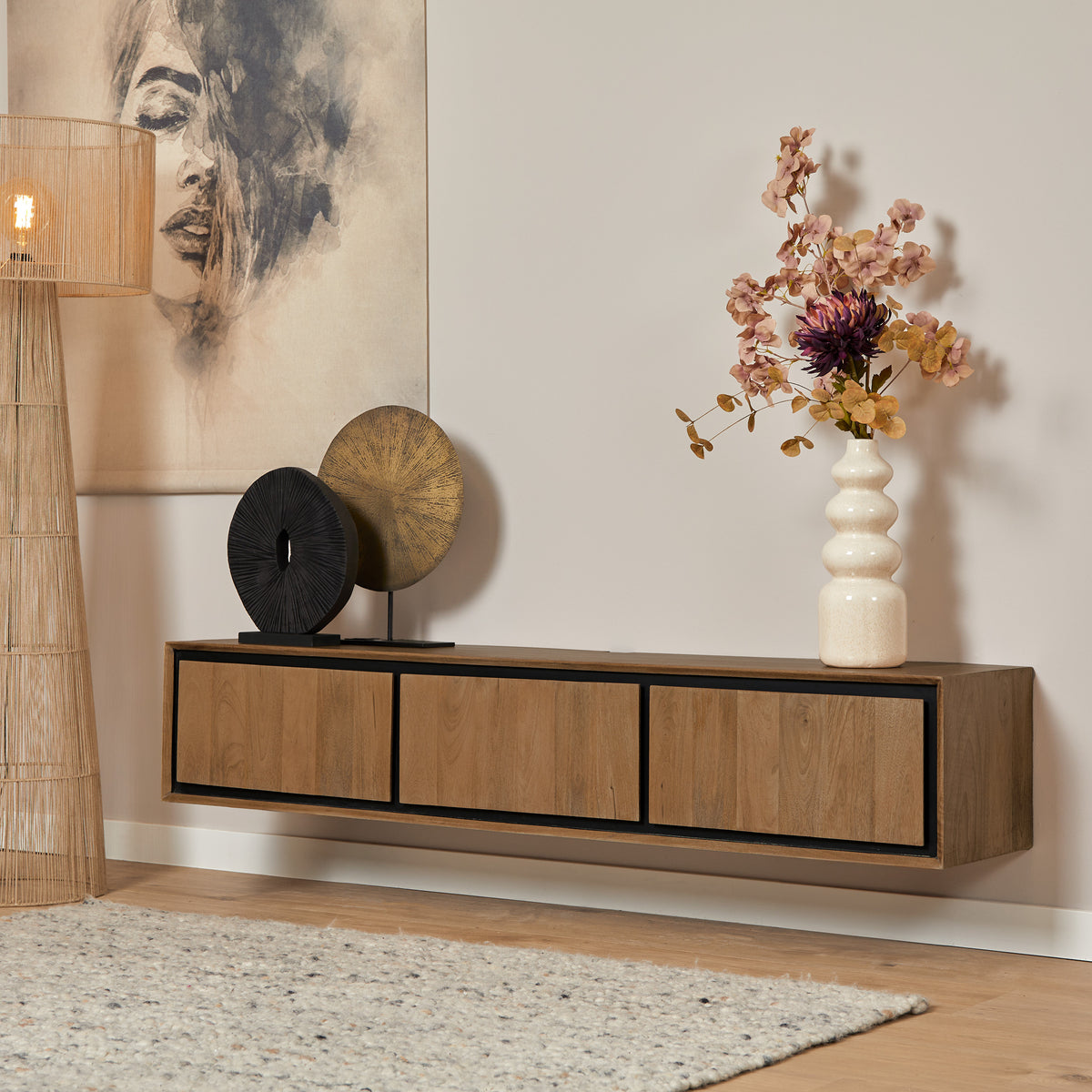 Zwevend tv meubel RichWood | 160 cm