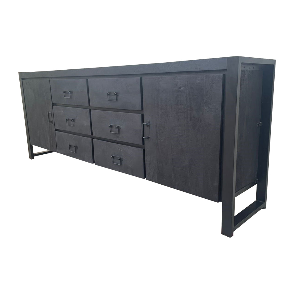 Dressoir Boaz Black | 200 cm