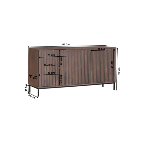 Dressoir Madison Walnoot  | 165 cm