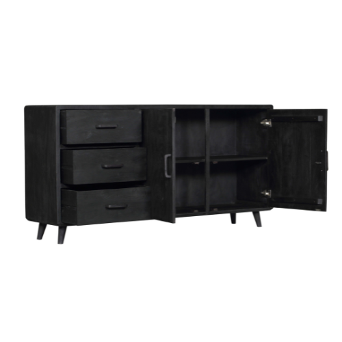 Dressoir Omaha Black | 180 cm