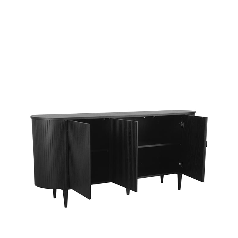 Dressoir Oliva - Zwart - Eiken - Dressoir 180 cm