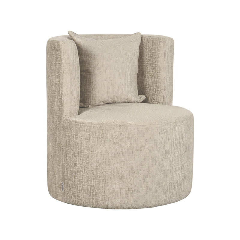 Fauteuil Evy - Beige - Fluweel - 65 cm