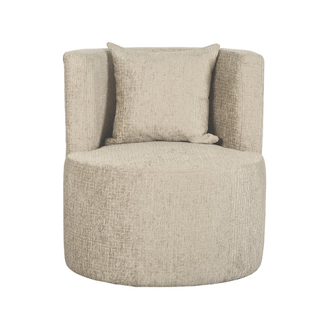 Fauteuil Evy - Beige - Fluweel - 65 cm