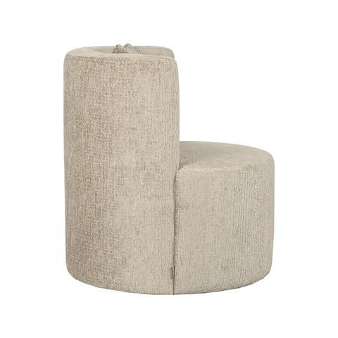 Fauteuil Evy - Beige - Fluweel - 65 cm