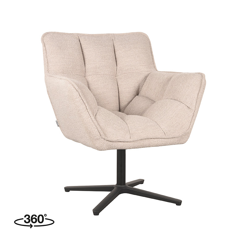 Fauteuil Ian - Naturel - Boucle