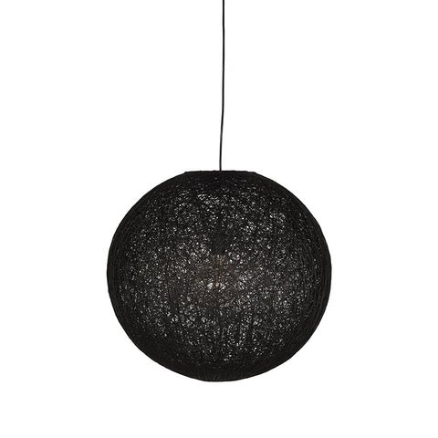 Hanglamp Twist - Zwart - Vlas - M