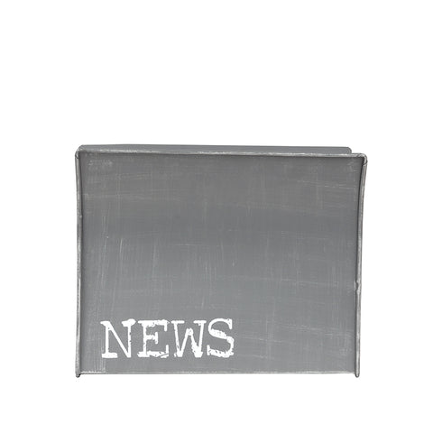 Wanddecoratie Magazinehouder - Antiek grijs - Metaal