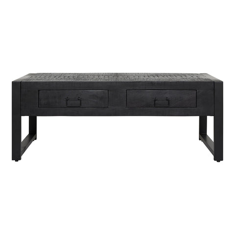 Salontafel Boaz Black met 2 lades | 120 cm