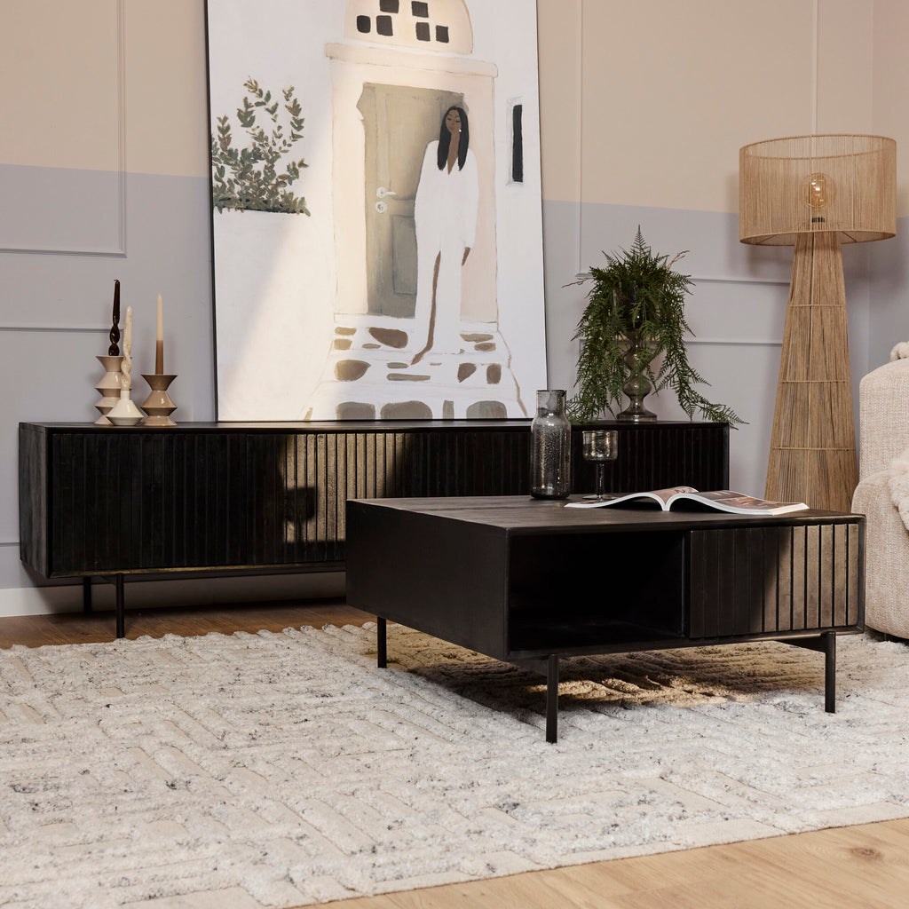 Salontafel Madison Black | 80x80 cm | Vierkant