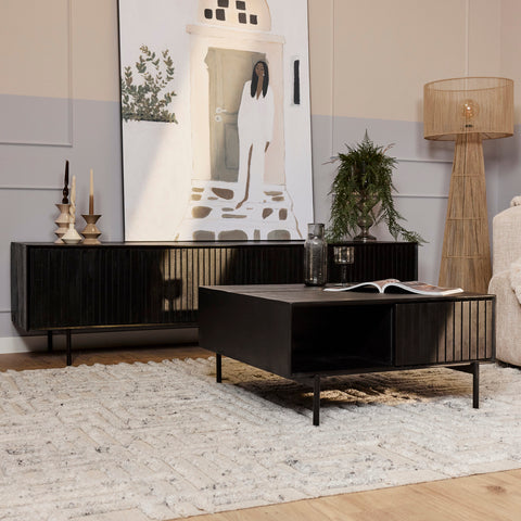 Salontafel Madison Black | 80x80 cm | Vierkant
