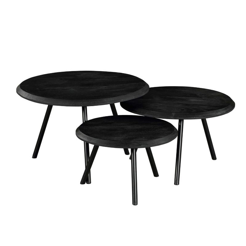 Salontafel Ohio Black | set van 3