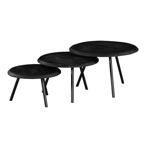 Salontafel Ohio Black | set van 3