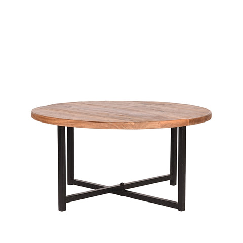 Salontafel Dex - Rough - Mangohout - Rond - 80 cm